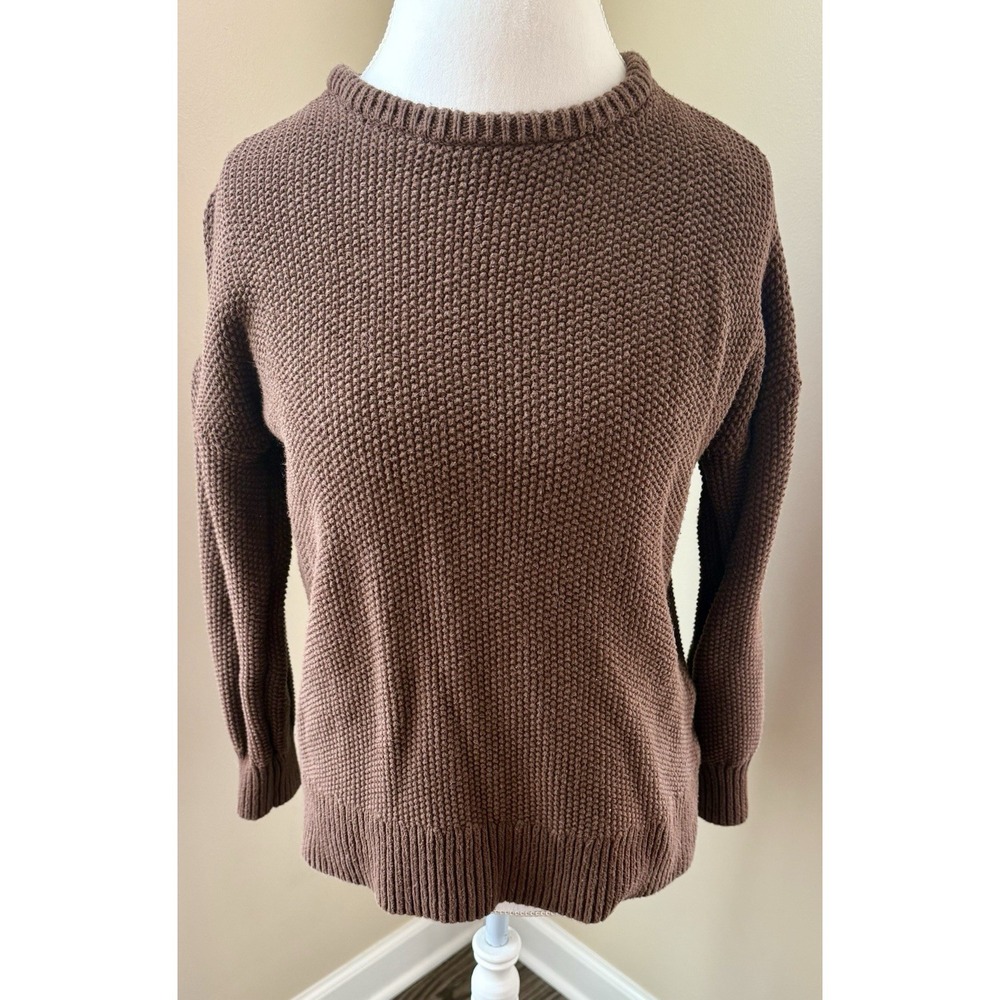 Old Navy Chunky Knit Brown‎ Sweater Bell Sleeve Cottagecore Scandi Nordic Small
